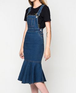 ชุดเอี๊ยมกระโปรง Flared-hem Slim-fit Midi