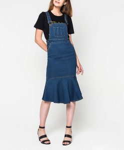 ชุดเอี๊ยมกระโปรง Flared-hem Slim-fit Midi