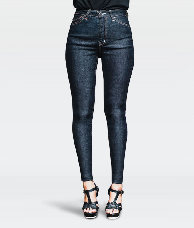 กางเกงยีนส์ผู้หญิงทรง Skinny High Waist รุ่น Cool&Dry