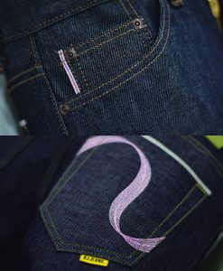 กางเกงยีนส์ผ้าดิบ PINK SELVEDGE DENIM